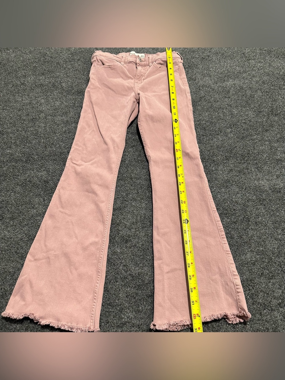 abercrombie kids Pink high rise Flare Corduroy Jeans - Picture 2 of 7